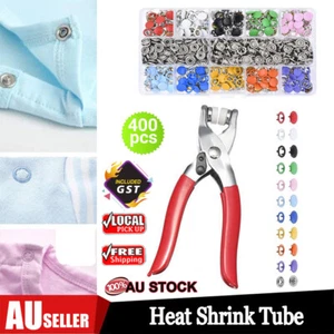400 Metal Sewing Buttons Press Stud Snap Fastener Kit Pliers Snap On Tool DIY AU - Picture 1 of 16