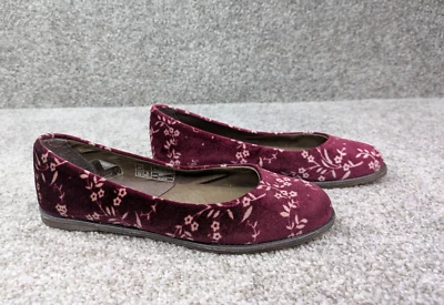 Dr Martens Shoes Womens 6 Purple Velvet Floral Ballet Flats Velveteen Marie - Image 1 of 4