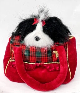 GANZ LOVE TO GO PELUCHE CANE MOLLY & VELLUTO BORSA DA TRASPORTO NUOVA - Foto 1 di 7