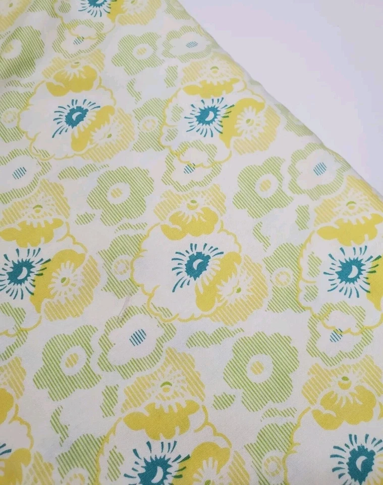 Heather Bailey Fabric Nicey Jane Wash Day Ticking Retro Floral Quilt ONE YARD  - Image 1 of 1