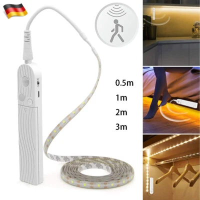Batteriebetrieb LED Stripe mit Bewegungsmelder Streifen Lichtband Lichterkette - Bild 1 von 4