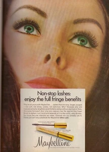 1968 Maybelline Ultra Lash Cosmetics Mascara Eye Makeup Vintage Print Ad 1960s - Imagen 1 de 1