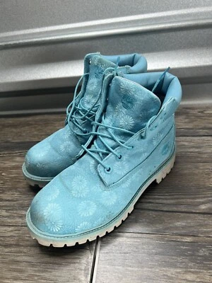 Timberland Niños Grandes 6" Premium Floral Impermeable Botas Maui Azul A174M Foto 1 de 4