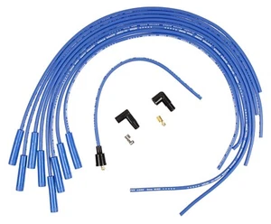 Accel 4038B Super Stock Universal 8mm Spark Plug Wire Set - Blue Straight Boots - Picture 1 of 2