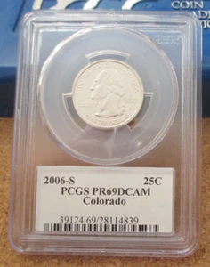 2006S Colorado [CO] State Flag Quarter PCGS Certified PR69DCAM - Picture 1 of 3
