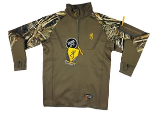 Browning Wicked Wing Timber Fleece Pullover Small Realtree Max-5 1/4 Zip Camo - Picture 1 of 8