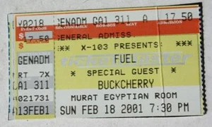 Fuel Buckcherry 2001 Konzertkarte Stub Murat Egyptian Room allgemeiner Eintritt - - Bild 1 von 1