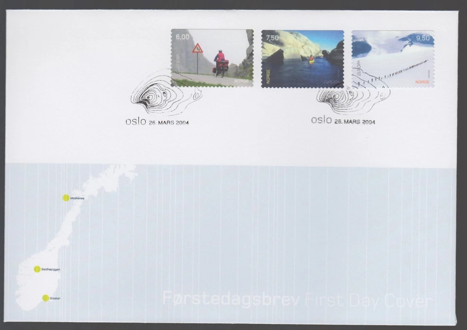 Norway 2004 FDC Europa Holidays - Cycling Theme - Image 1 of 1