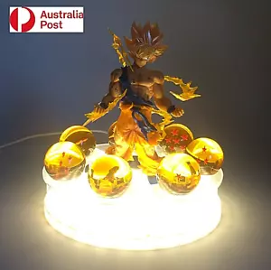 Dragon Ball Z Action Figures LED Light Son Goku Burdock Kamehameha Shenron AU - Bild 1 von 6