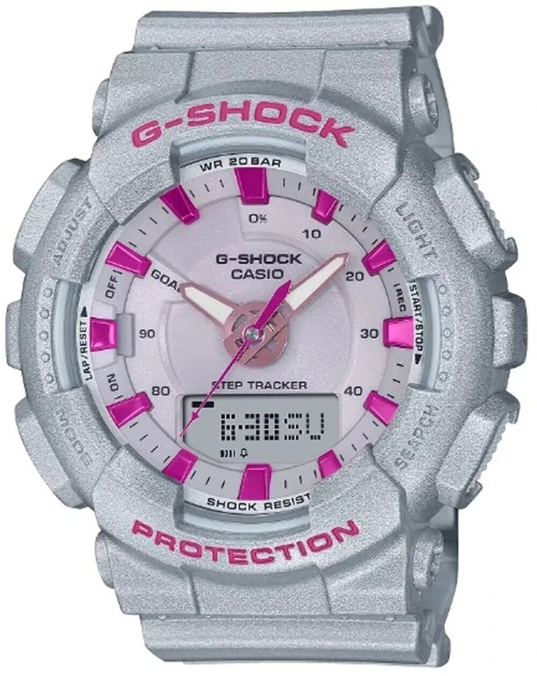 Casio G-Shock Classic Limited Analog & Digital Clear Neo Punk Watch GMAS130NP-8A - Image 1 of 1