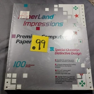 Red Green Geometric Christmas Design Dot Matrix Paper 100 Sheets Paperland Brand - Picture 1 of 4