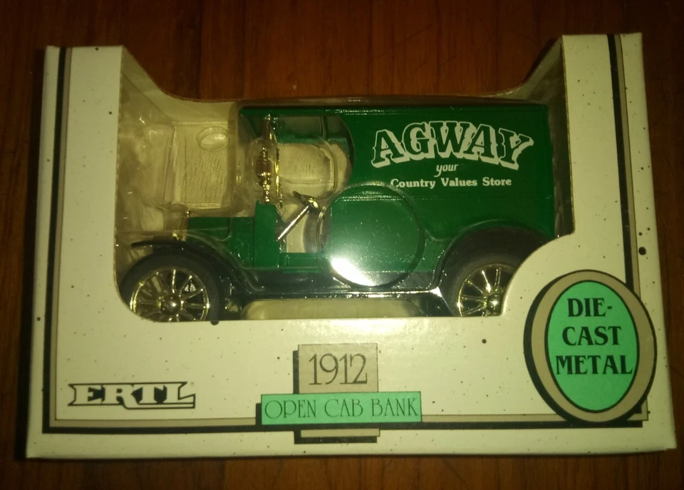 Banco de cabina abierta Ford Agway 1912 de metal fundido a presión ERTL vintage Foto 1 de 4