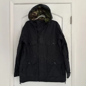 Rag & Bone Miles Hooded Military Jacket, Black, size Large - Picture 1 of 9