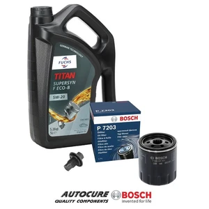 FOR FORD FIESTA MK7 2012 ONWARDS BOSCH OIL FILTER OIL CHANGE SERVICE KIT & 5L - Picture 1 of 1