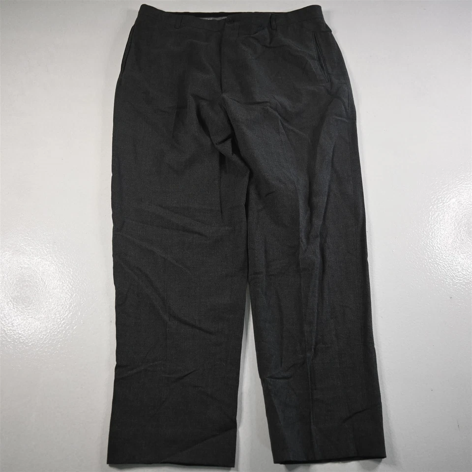 Pantalones holgados para hombre Armani Collezioni 34x30 gris lana años 90 de colección Foto 1 de 4