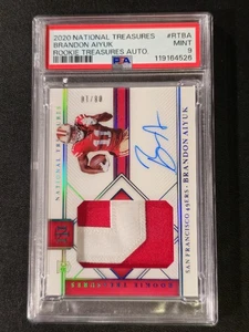 2020 Panini National Treasures Rookie Treasures Auto #RT-BA BRANDON AIYUK#08/10  - Picture 1 of 5