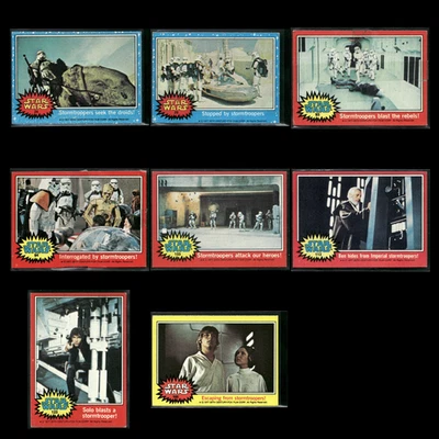 Star Wars Topps 1977 Lot (8)  EX-VG Vintage 1st Edition Stormtroopers - Image 1 of 4
