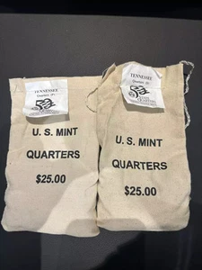 1998- P.D. State Quarters Tennessee $25 U.S. Mint Sewn Bags - Picture 1 of 1