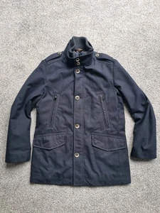 BOSS Hugo Boss Cossam 2 Navy Wool Winter Field Jacket Coat - Mens M/L 40" Chest - Picture 1 of 24