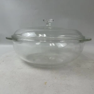 Cazuela Pyrex 024 2Qt Vintage Vidrio Transparente con Tapa 624C Sin Astillas - Imagen 1 de 12