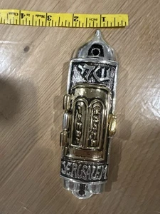 Mezuzah Case – Jerusalem Design with Ten Commandments - Picture 1 of 5