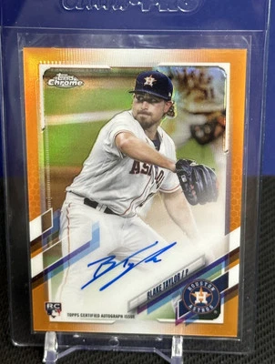 2021 Topps Chrome Rookie Autographs | Blake Taylor Orange Refractor 14/25 #RA-BT - Image 1 of 2
