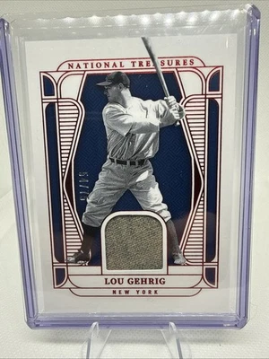 2025 Panini National Treasures Baseball Lou Gehrig JERSEY GW #54/75 Yankees - Image 1 of 4