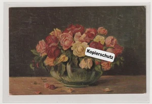 Rosen Ölfarben Künstlerkarte DEGI Von Rammelt -Bürger gest.1935 - Picture 1 of 2