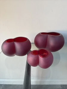 Juego de jarrón Normann Copenhagen rojo carmesí pequeño mediano grande - Imagen 1 de 17
