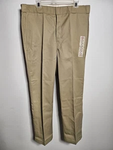 Dickies Tan Khaki Original Fit Flat Front 874 Work Pants Size 38x32 NWT CL01 - Picture 1 of 13