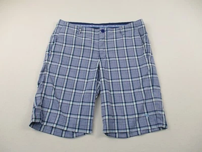 Pantalones Cortos Tommy Bahama Para Hombre 33 Azul Cuadros Bolsillos Chinos Hawaianos Foto 1 de 4