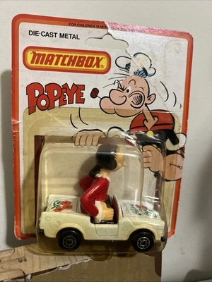 Lesney Matchbox King Features 1980 CS-15 OLIVE OYL'S CONVERTIBLE POPEYE OYL NIP - Image 1 of 4