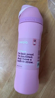 NEW 24 Oz. Owala FreeSip Stainless Steel Water Bottle/ in Rose Quartz Pink