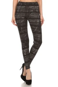 Tie Dye Print, Full Length Leggings In A Fitted Style With A Banded High Waist - Picture 1 of 4