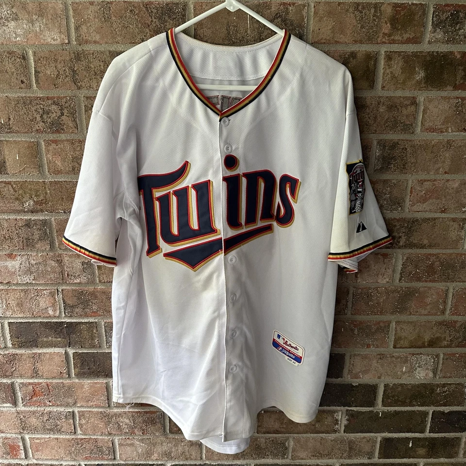 Minnesota Twins Jersey Mens Size 48 White MLB Baseball Torii Hunter Majestic - Image 1 of 4