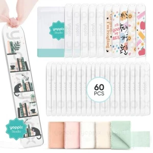 60 Pieces Acrylic Bookmark Blanks- 3mm Thicken Clear Acrylic Bookmarks with 6... - Foto 1 di 6