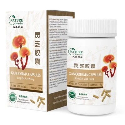 Ling Zhi Jiao Nang – Ganoderma Capsules – Reishi Mushroom – 60 Capsules - Bild 1 von 2