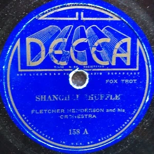 78 rpm Decca 158, Fletcher Henderson, Memphis Blues, Shanghai Shuffle, jazz VG - Bild 1 von 3