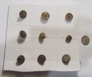 1800s antique museum grade collector assorted metal buttons lot 54064 - Picture 1 of 11