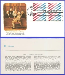 USA3 #2003 U/A Fleetwood FDC PB4 Relaciones entre Estados Unidos y Países Bajos - Imagen 1 de 1