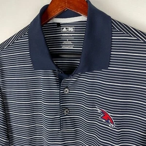 Atlanta Hawks Polo Shirt Men Small Navy Blue White Wicking NBA Alternate Logo - Picture 1 of 9