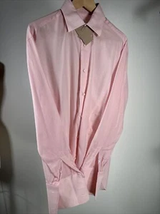 Borrelli for Berdoff Goodman Men's Pink French Cuff Shirt 15-1/2 - 39 $495 - Picture 1 of 11