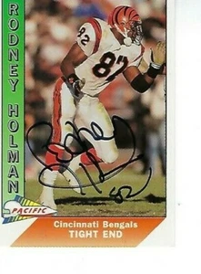 RODNEY HOLMAN SIGNED 1991 PACIFIC #68 - CINCINNATI BENGALS - Picture 1 of 1