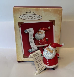 Hallmark Ornament "SO MUCH TO DO! Santa reads list.. 2004 - Picture 1 of 3