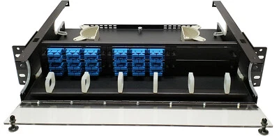 48 Fiber 2RU Rack Mount FDP Patch Only w/ 24 SC/UPC Duplex Adapters Singlemode - Image 1 of 4