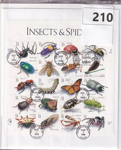 ODZ&ENDZ US 33¢ - SCOTT#: 3351 - INSECTS & SPIDERS SOUVENIR SHEET OF 20 FDC 210 - Picture 1 of 2