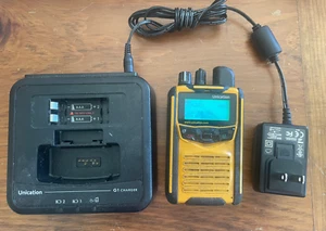 Unication G1 VHF Submersible Stored Voice Pager AG185BX1 W/Charger & AC Adapter - Zdjęcie 1 z 1