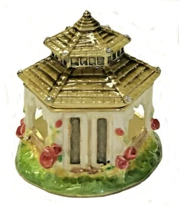 3451      Garden Gazebo  Jeweled Trinket  Box - - Picture 1 of 7