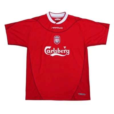 Liverpool FC 2002 Vintage Reebok Soccer Football Club Homer Jersey Kit Shirt - Image 1 of 4