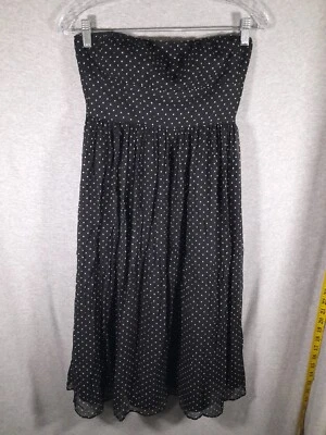Vestido J Crew para mujer Emily seda gasa lunares sin tirantes Foto 1 de 4